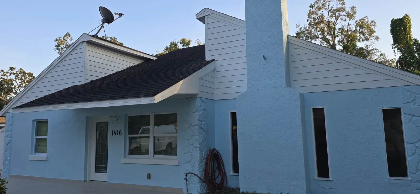 Freshly painted home exterior